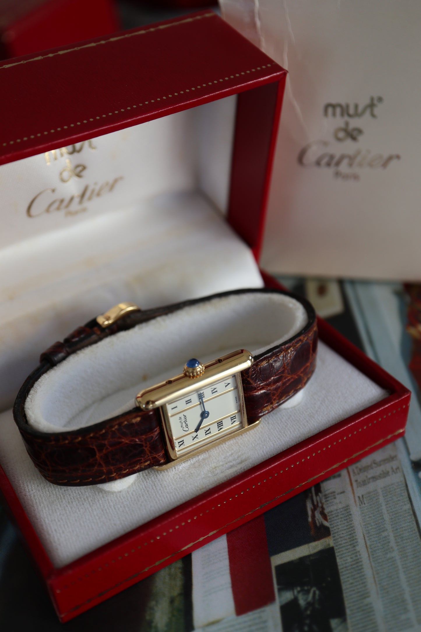 Cartier Tank Vermeil SM Quartz 5057001 (1991–1992)