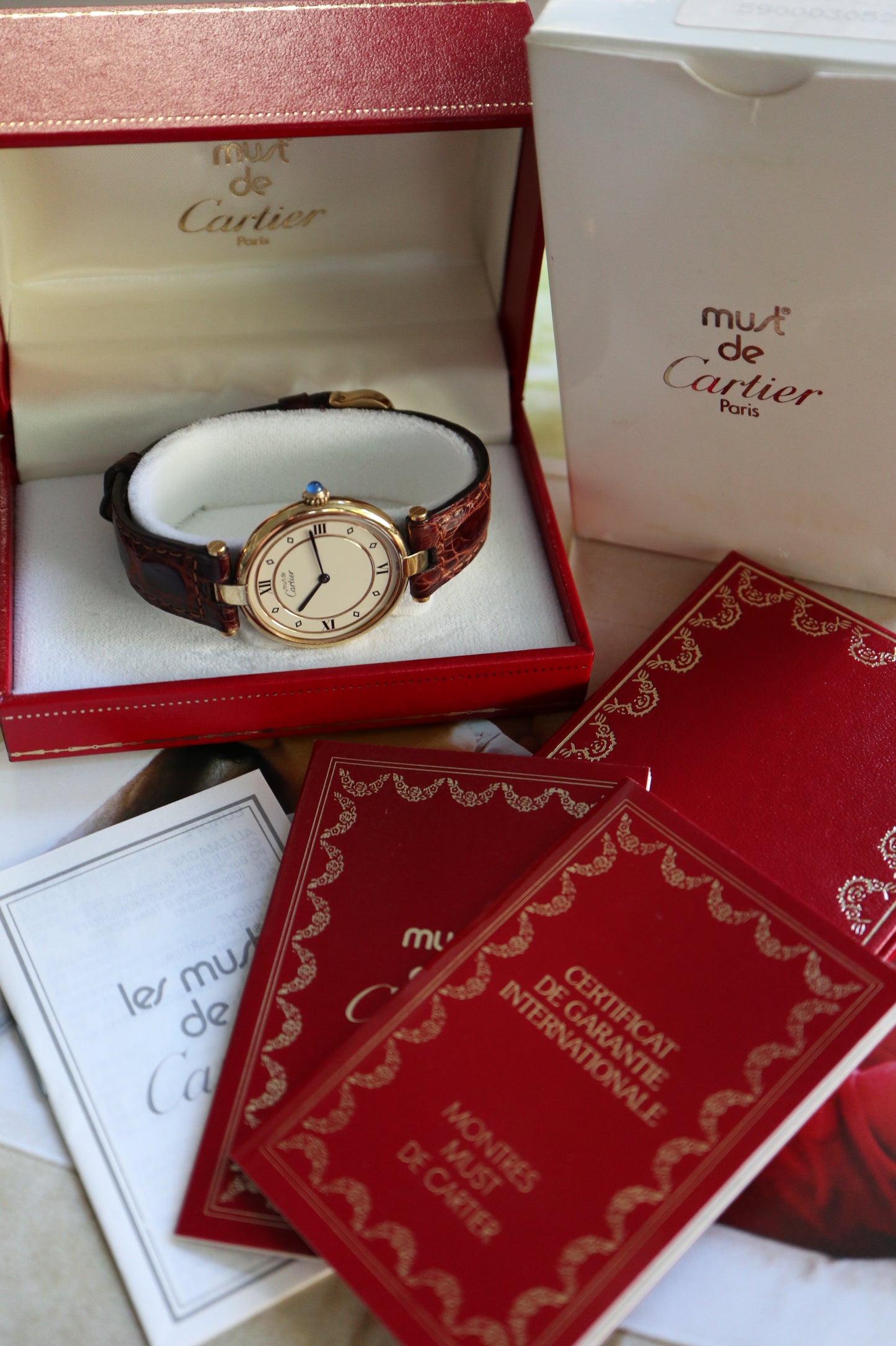 Cartier Vendome Vermeil LM Quartz 590003 (1990) – Full Set