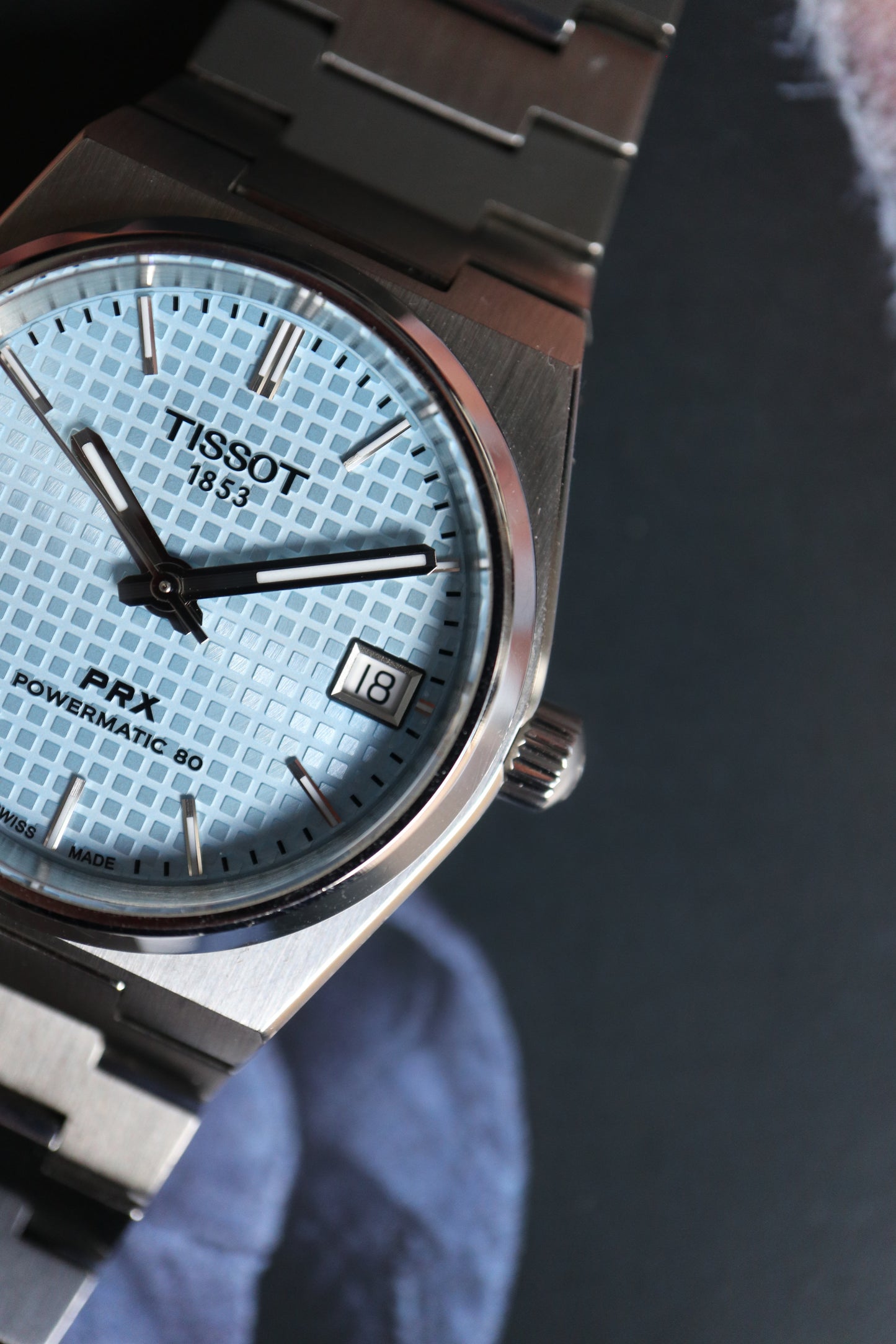 Tissot PRX Powermatic 80 “Ice Blue” Automatic T137.407.11.351.00 (2024) – Full Set