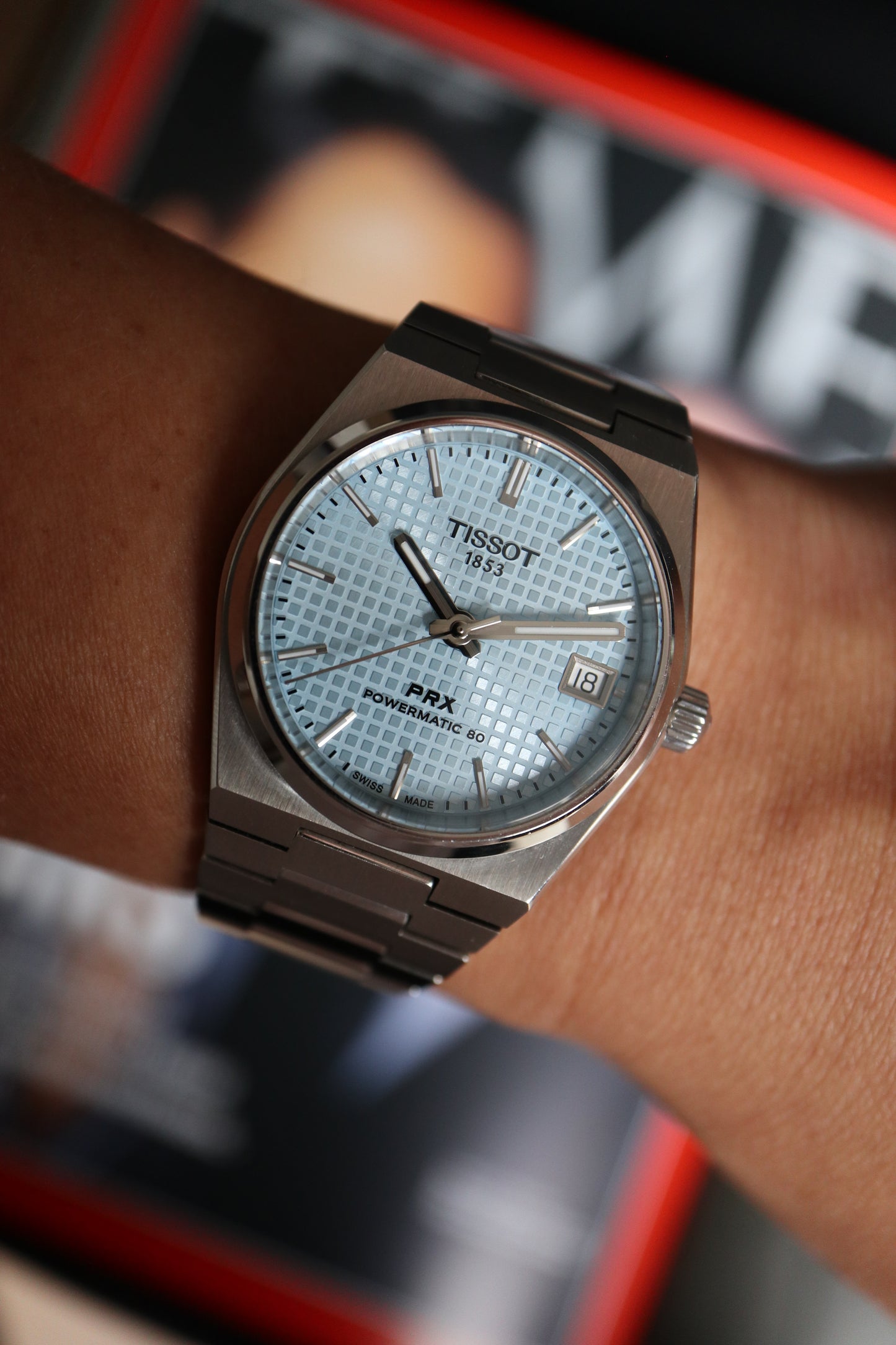 Tissot PRX Powermatic 80 “Ice Blue” Automatic T137.407.11.351.00 (2024) – Full Set