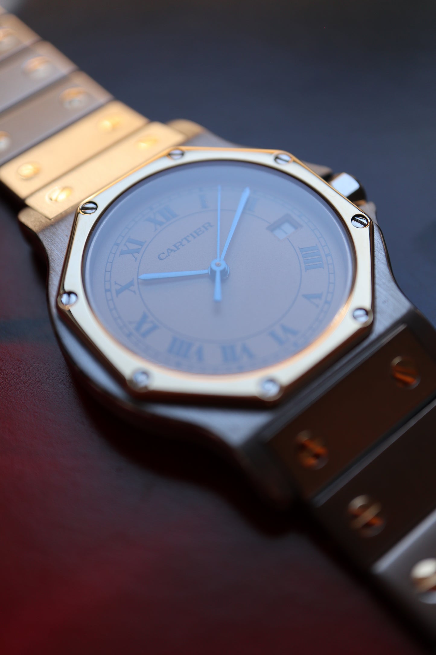 Cartier Santos Octagon LM Two-Tone Quartz 187902 (1989–1990)