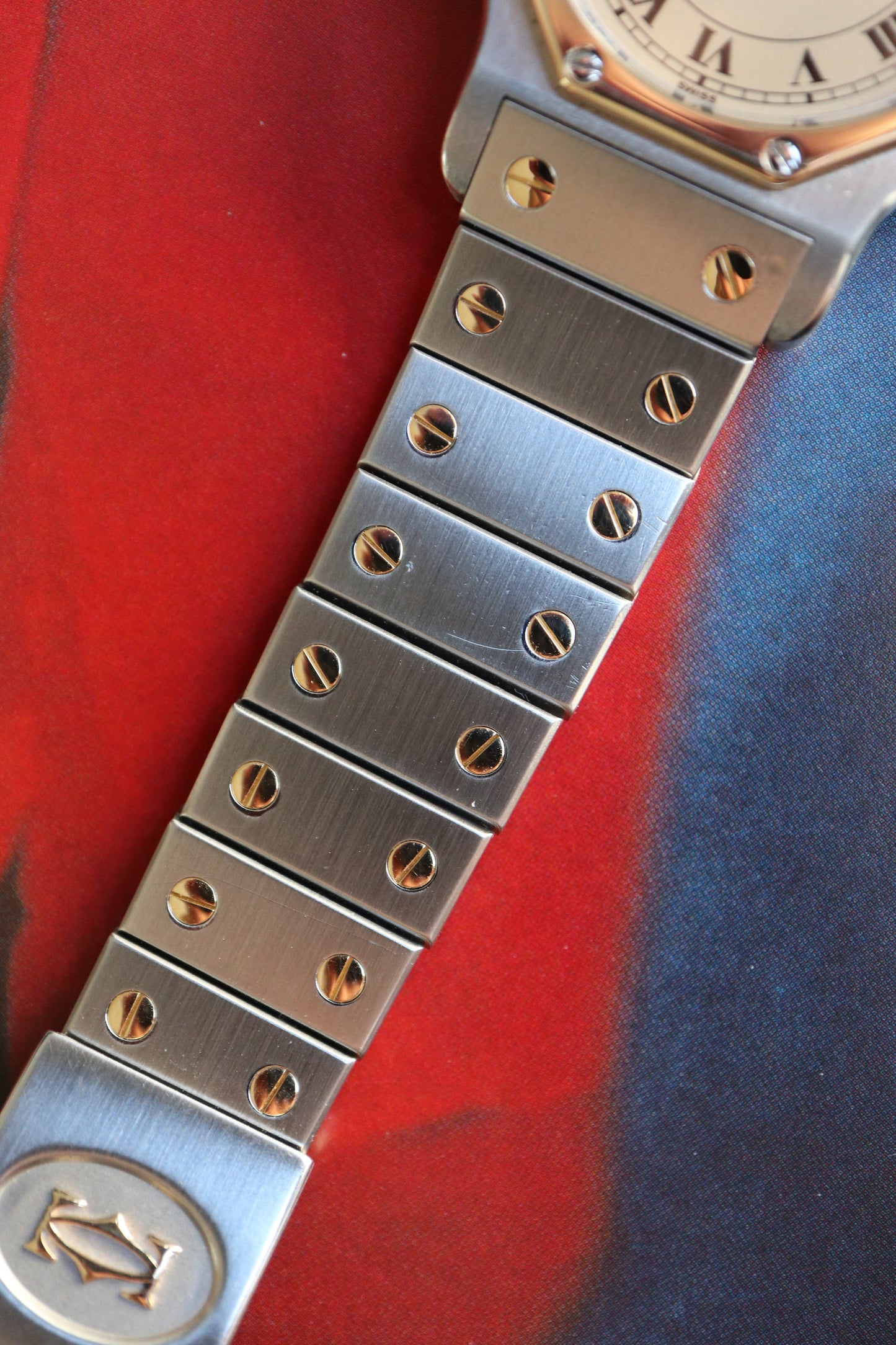 Cartier Santos Octagon LM Two-Tone Quartz 187902 (1989–1990)