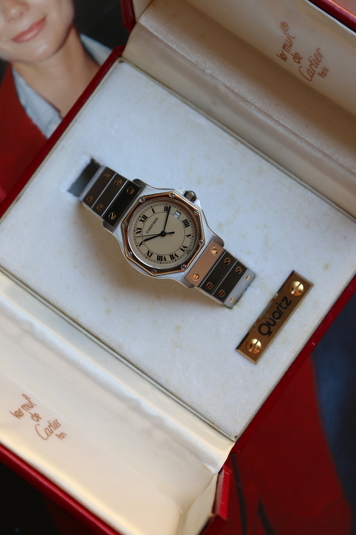 Cartier Santos Octagon LM Two-Tone Quartz 187902 (1989–1990)