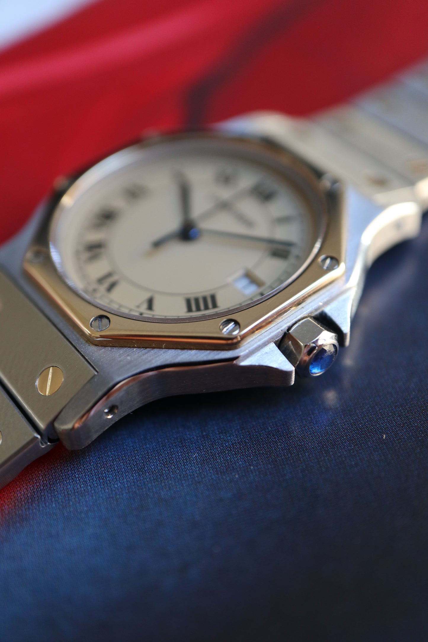 Cartier Santos Octagon LM Two-Tone Quartz 187902 (1989–1990)
