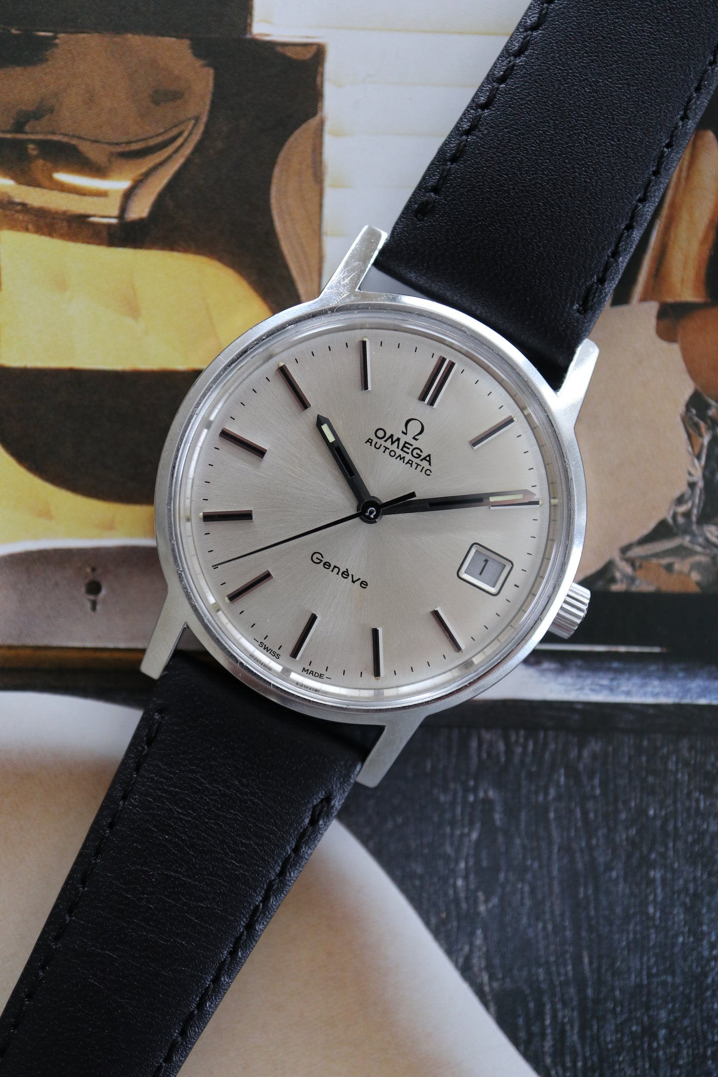 Omega Genève Automatic Date Cal. 1012 166.0163 (1973)