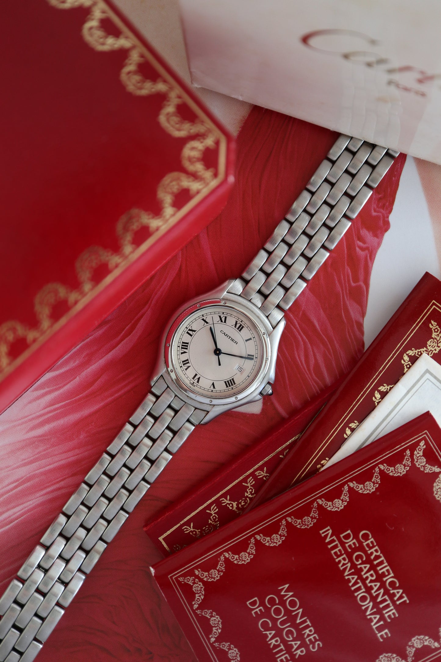 Cartier Panthere Cougar LM Quartz 987904C (1987–1989) – Full Set