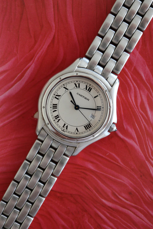 Cartier Panthere Cougar LM Quartz 987904C (1987–1989) – Full Set