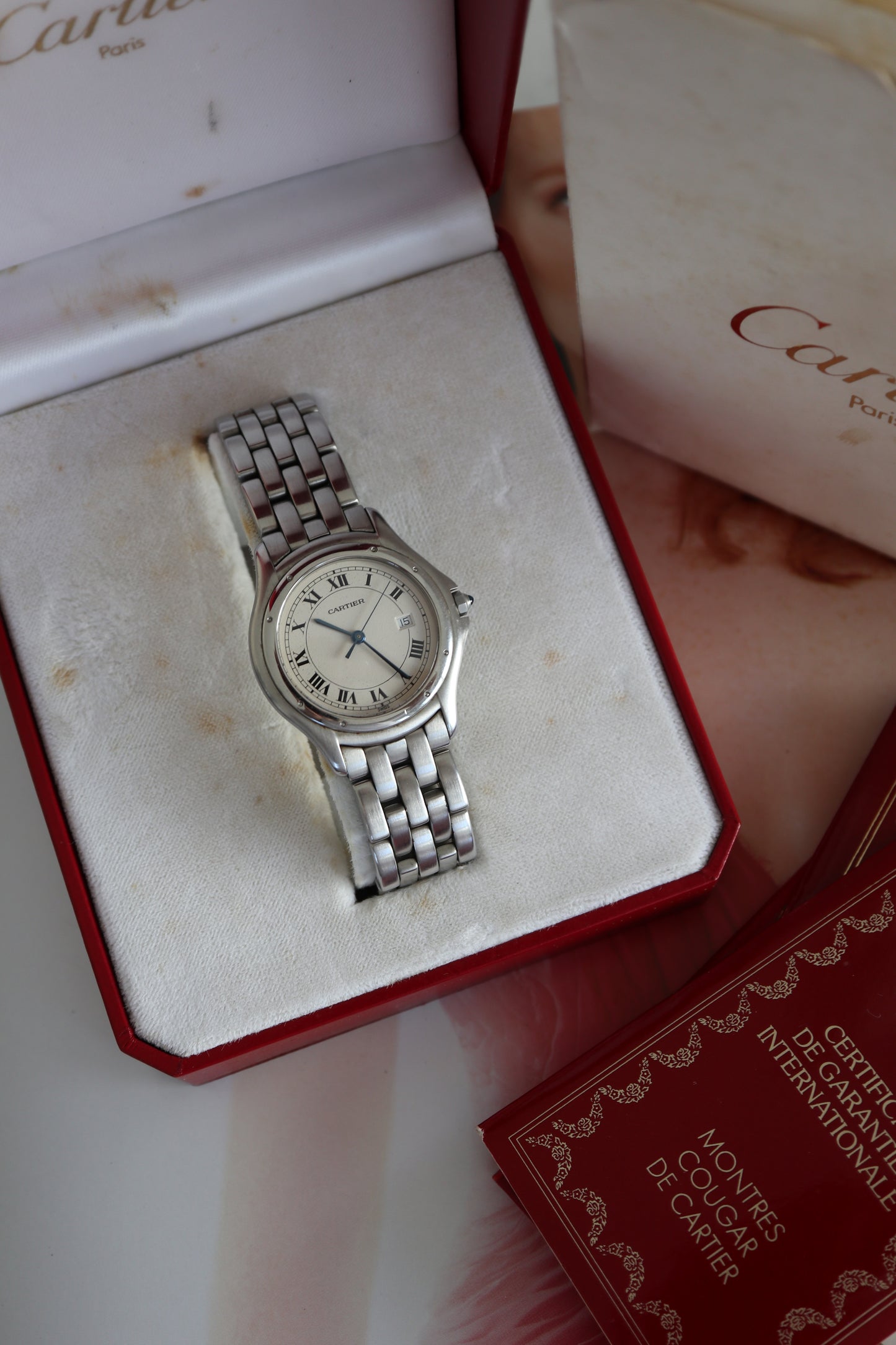 Cartier Panthere Cougar LM Quartz 987904C (1987–1989) – Full Set