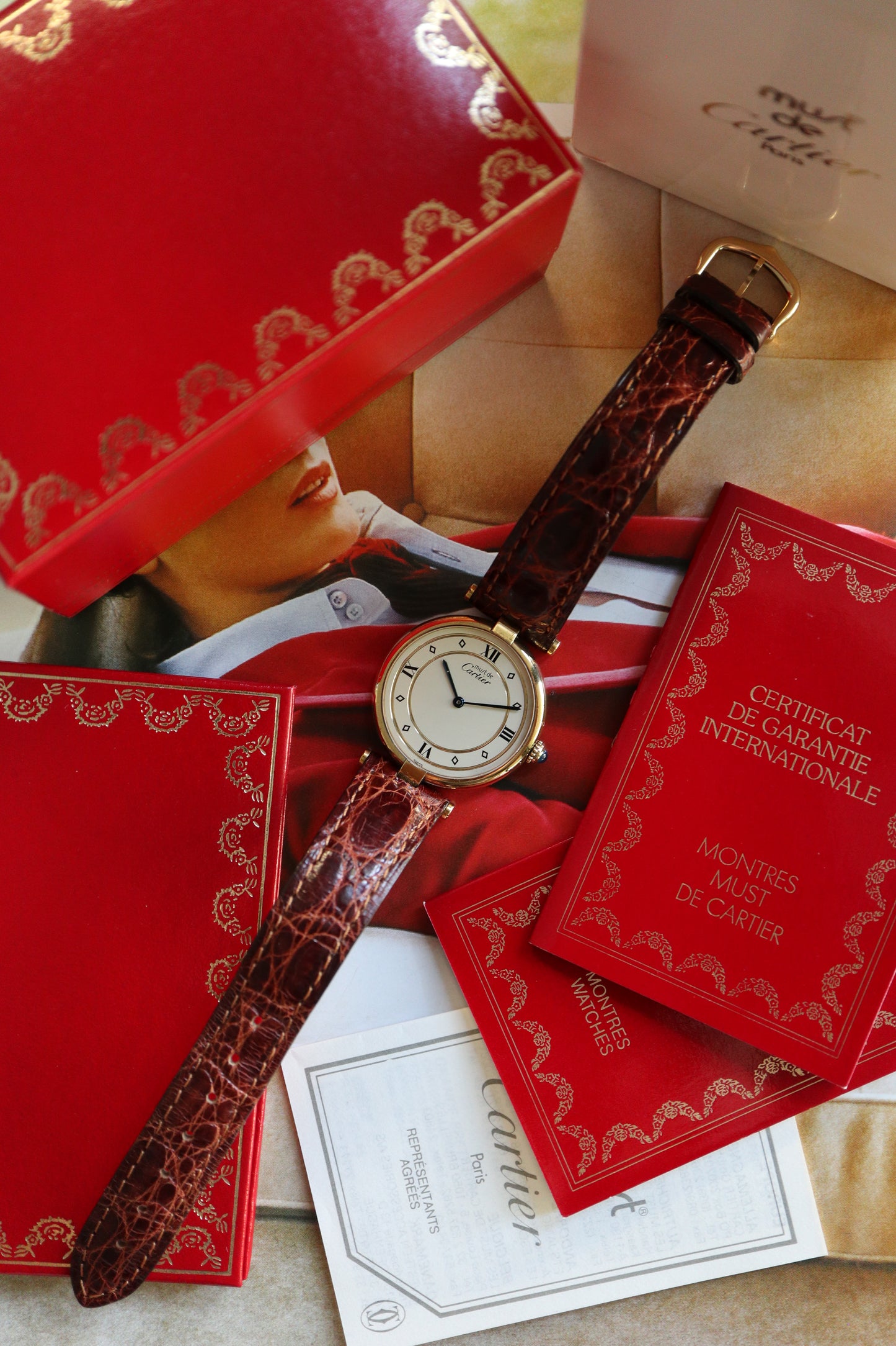Cartier Vendome Vermeil LM Quartz 590003 (1990) – Full Set