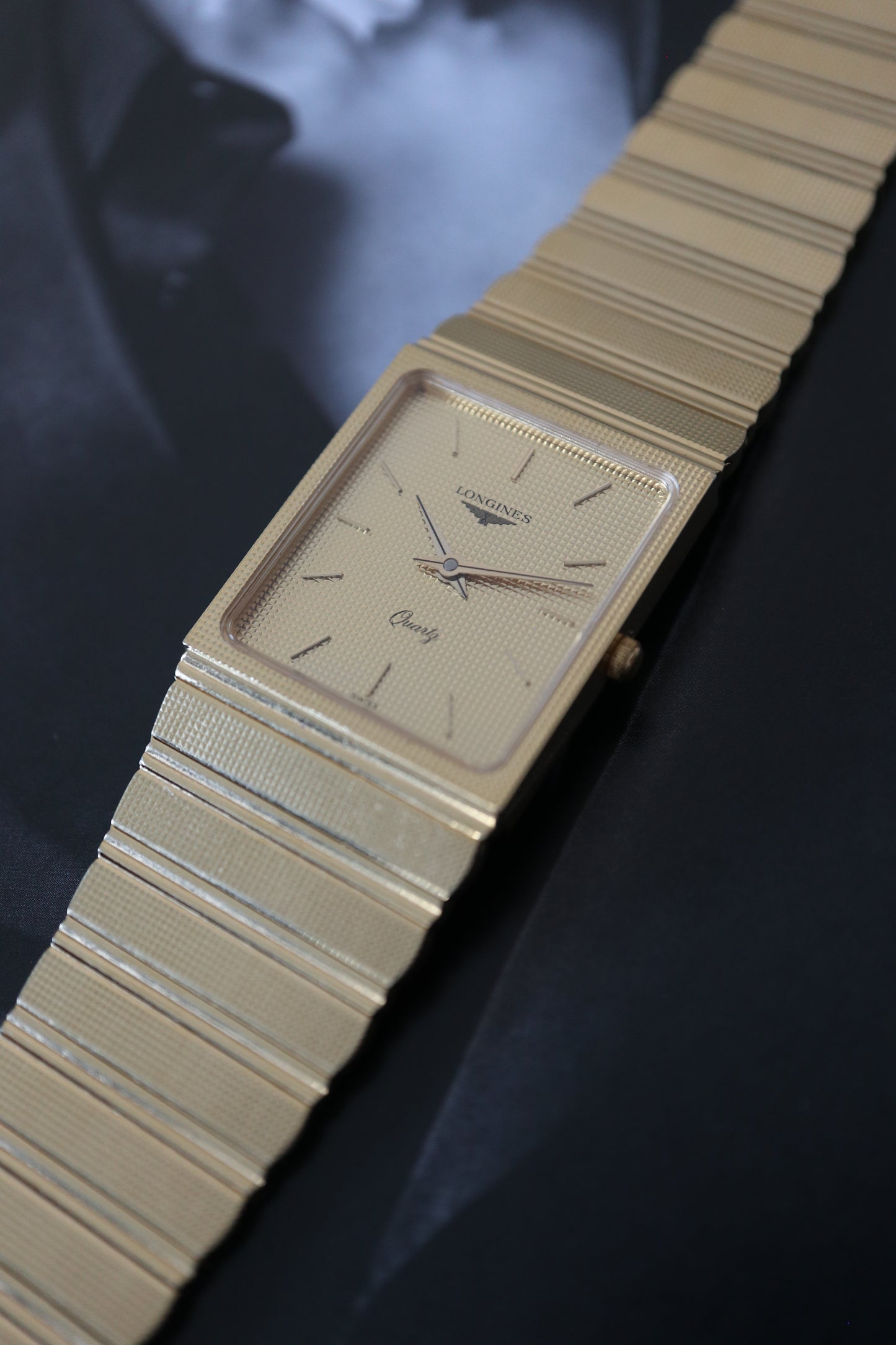 Longines Gold-Plated Rectangular Quartz (1979–1981)