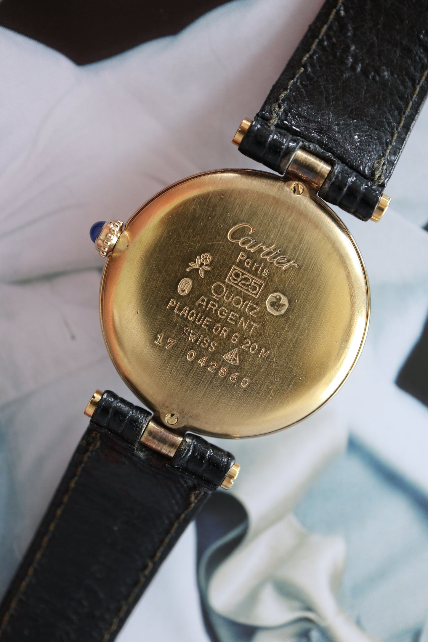 Cartier Vendome Onyx Vermeil LM Quartz Ref. 17 (1989–1991)
