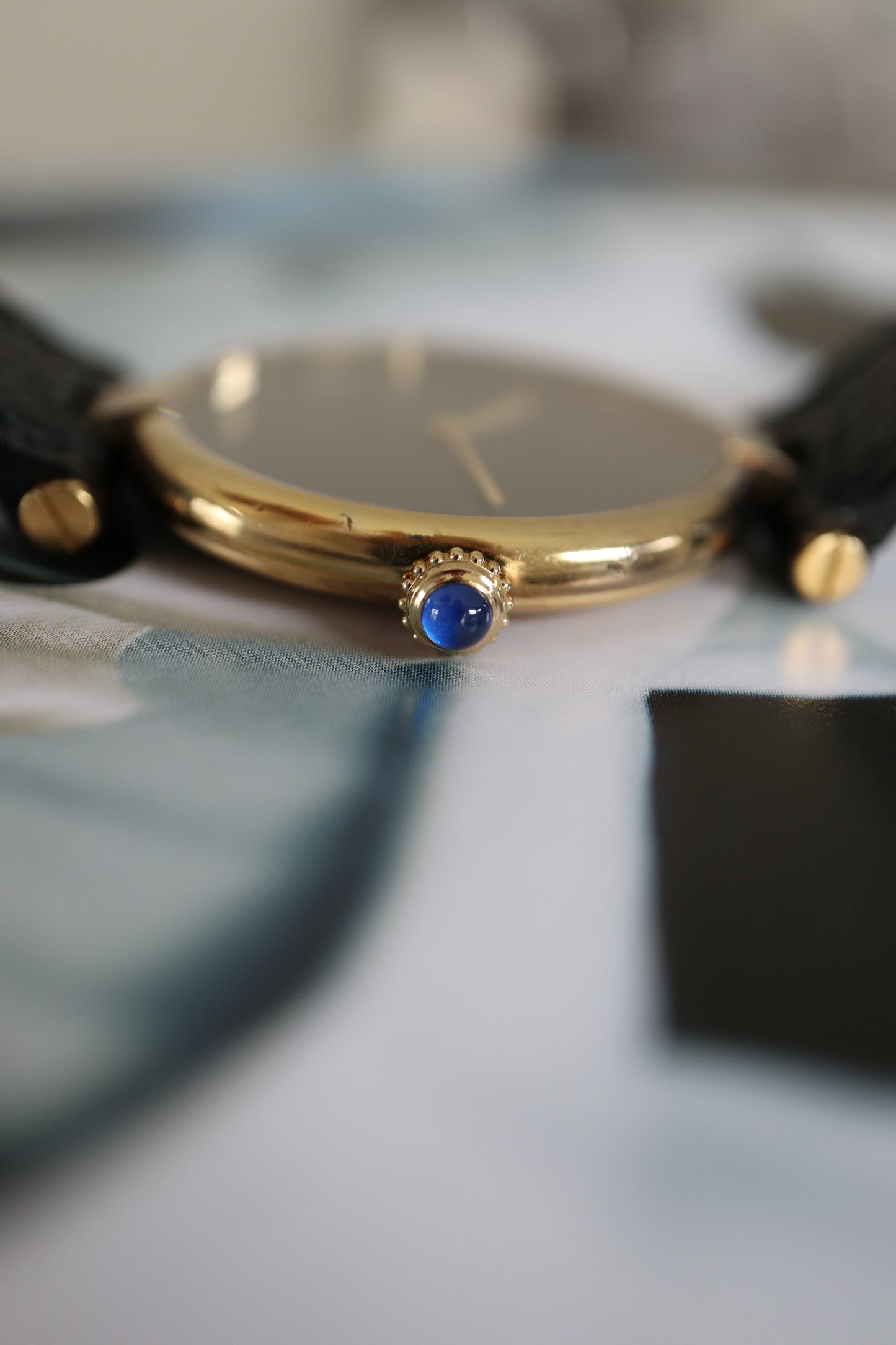 Cartier Vendome Onyx Vermeil LM Quartz Ref. 17 (1989–1991)