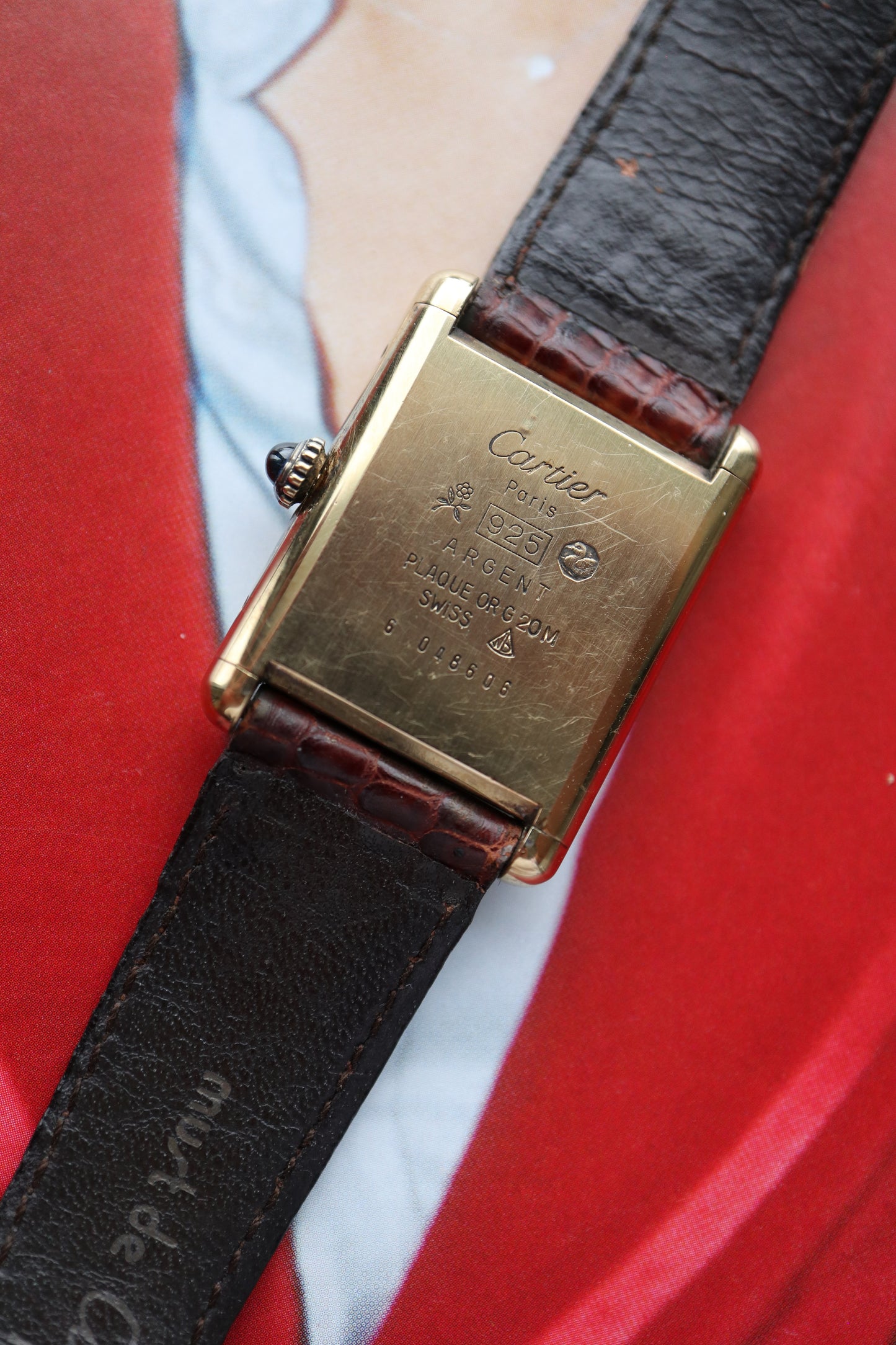 Cartier Tank Vermeil LM Tortoiseshell Dial Manual Wind Ref. 6 (1991–1992)