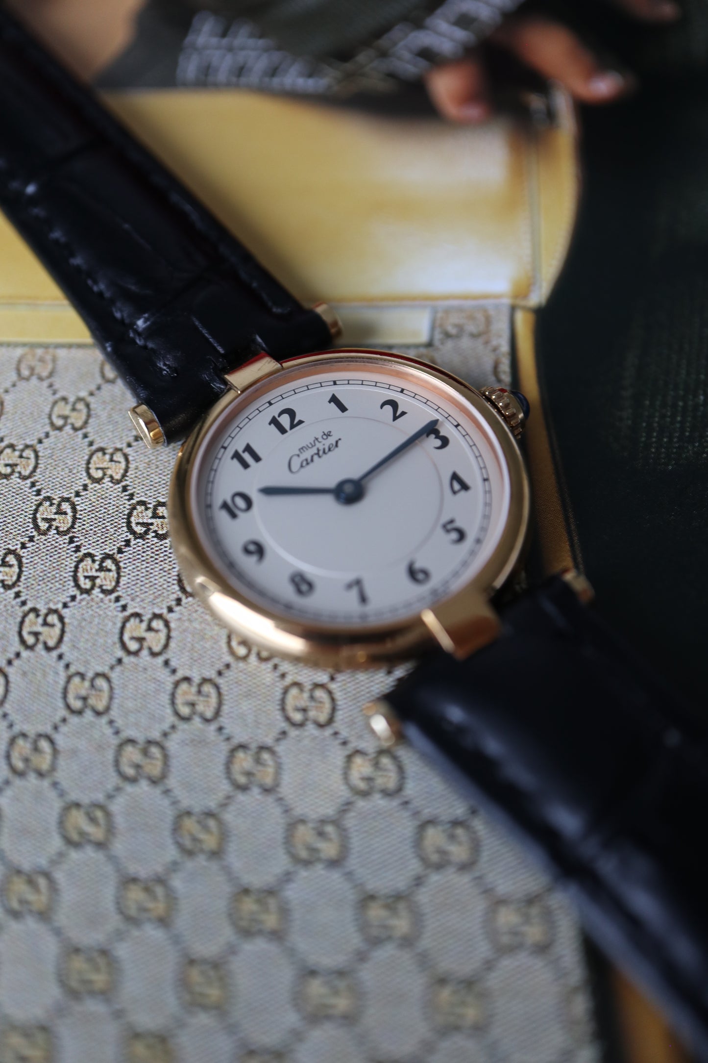Cartier Vendome Vermeil SM Arabic Dial Quartz 590004 (1988–1990)