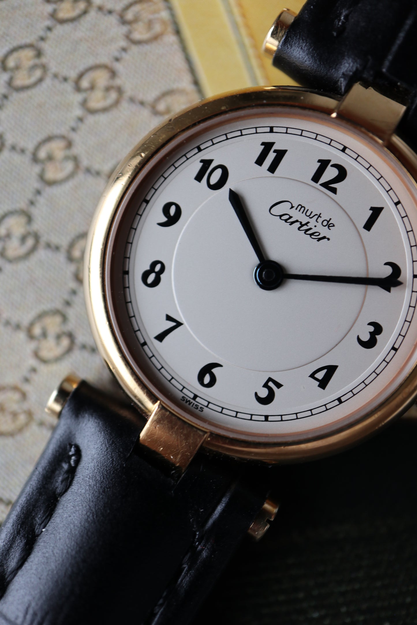 Cartier Vendome Vermeil SM Arabic Dial Quartz 590004 (1988–1990)