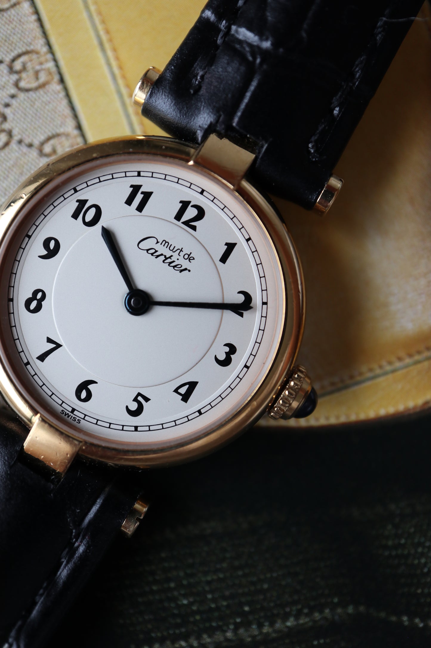 Cartier Vendome Vermeil SM Arabic Dial Quartz 590004 (1988–1990)