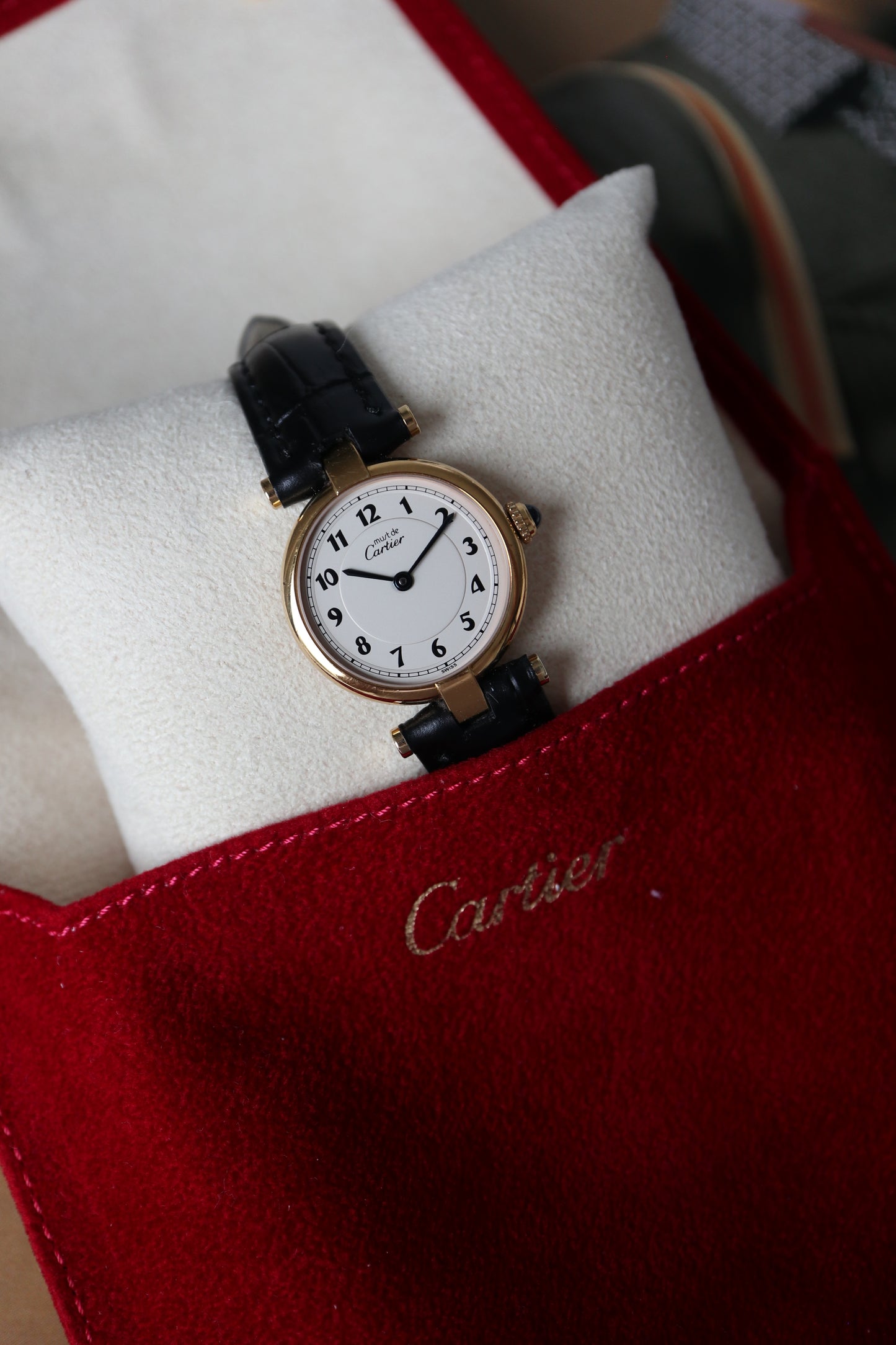Cartier Vendome Vermeil SM Arabic Dial Quartz 590004 (1988–1990)