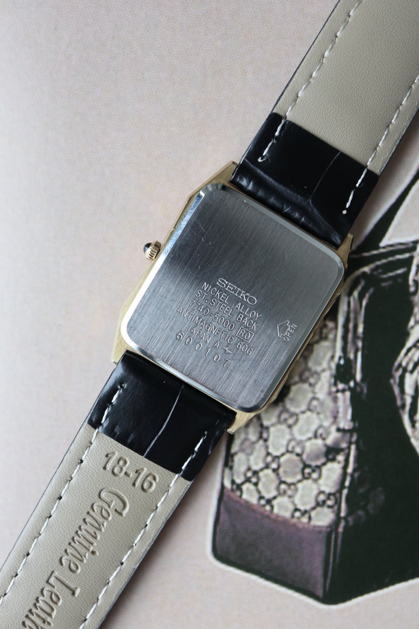 Seiko Dolce Tank Quartz 7740-5000 (1986)