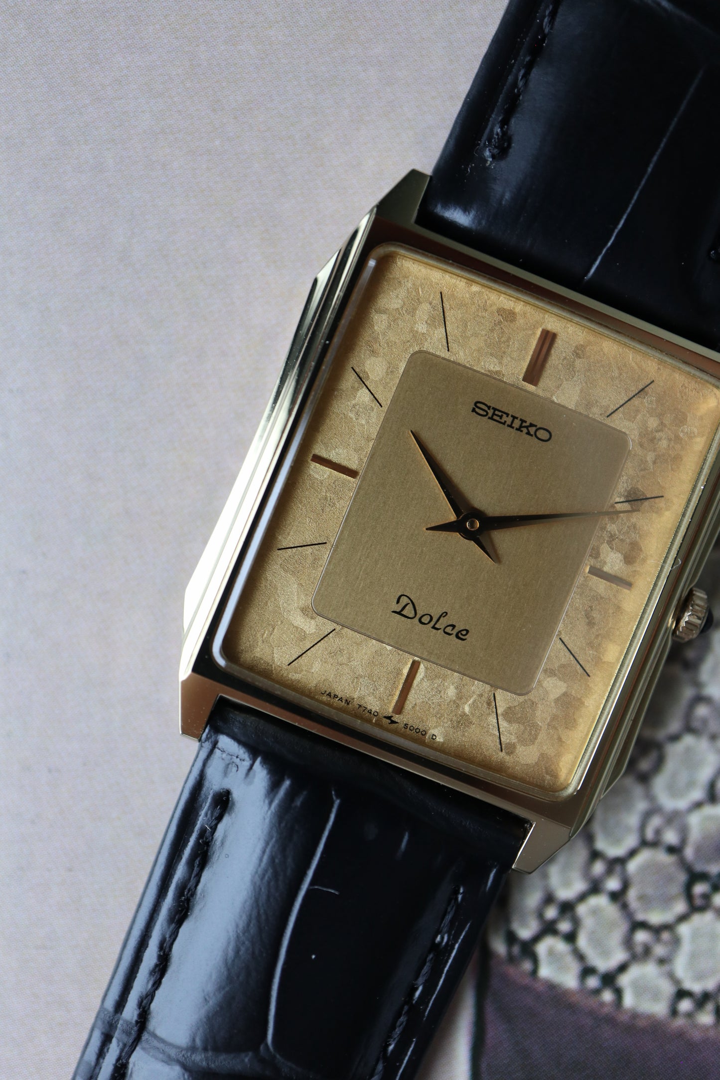 Seiko Dolce Tank Quartz 7740-5000 (1986)