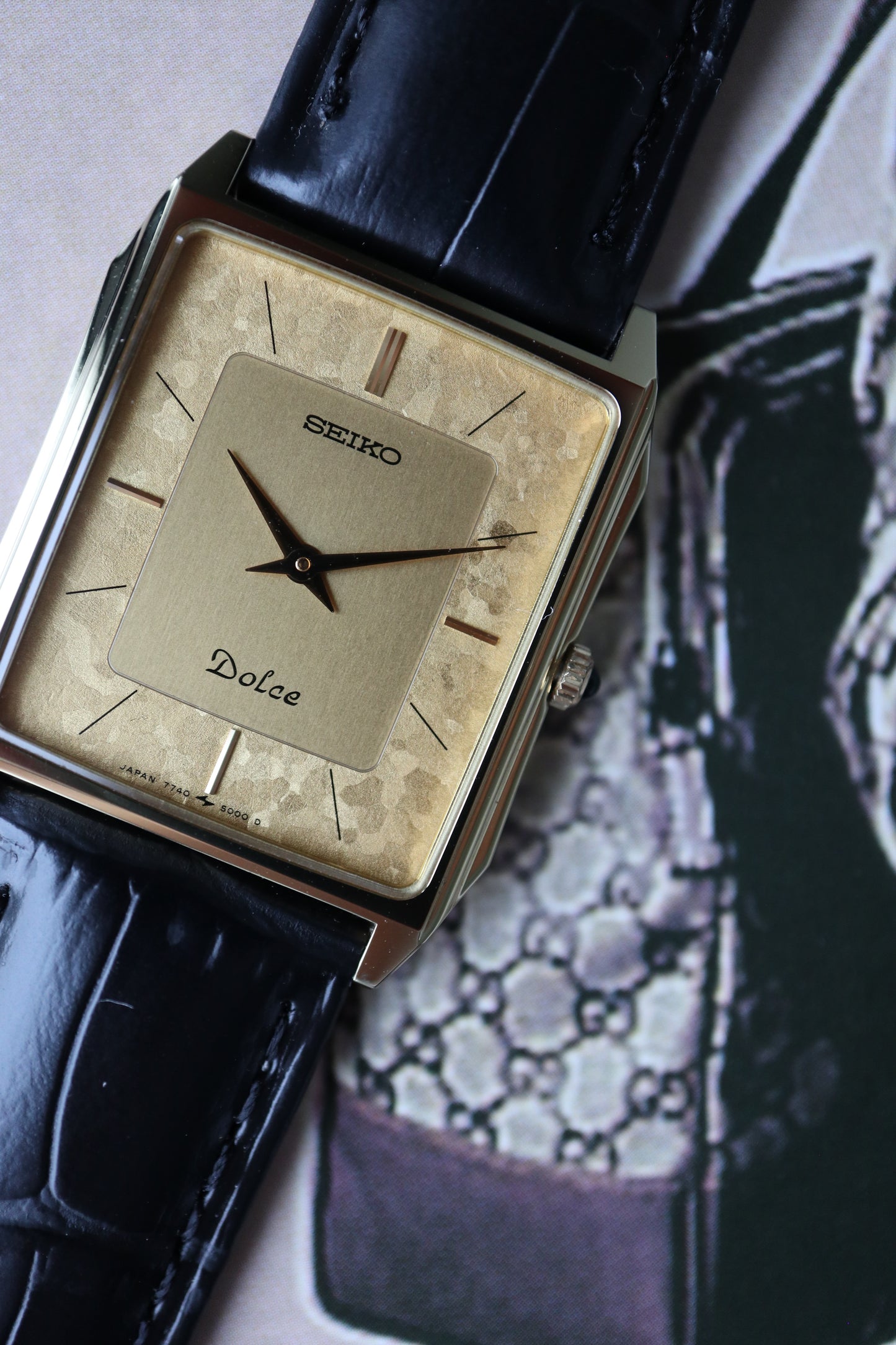 Seiko Dolce Tank Quartz 7740-5000 (1986)
