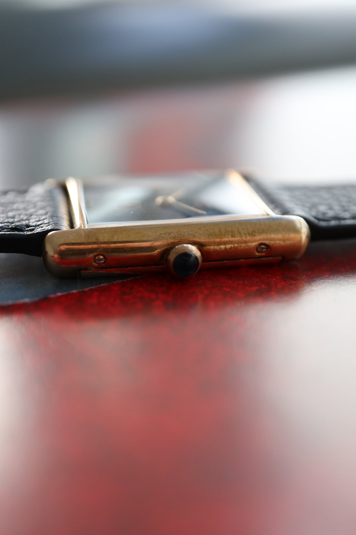 Cartier Tank Vermeil LM Black Dial Manual Wind Ref. 7 (1984–1985)